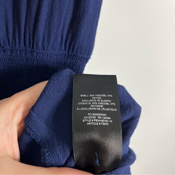 Aritzia Wilfred Maxime Dress Midi Navy Blue Side Slit Navy Blue XXS - Picture 6 of 6